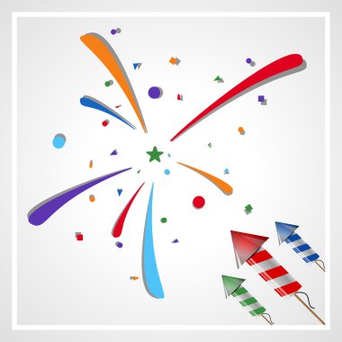 Festival fireworks ve konfeti