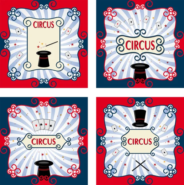 Conjunto de fondo de circo — Vector de stock