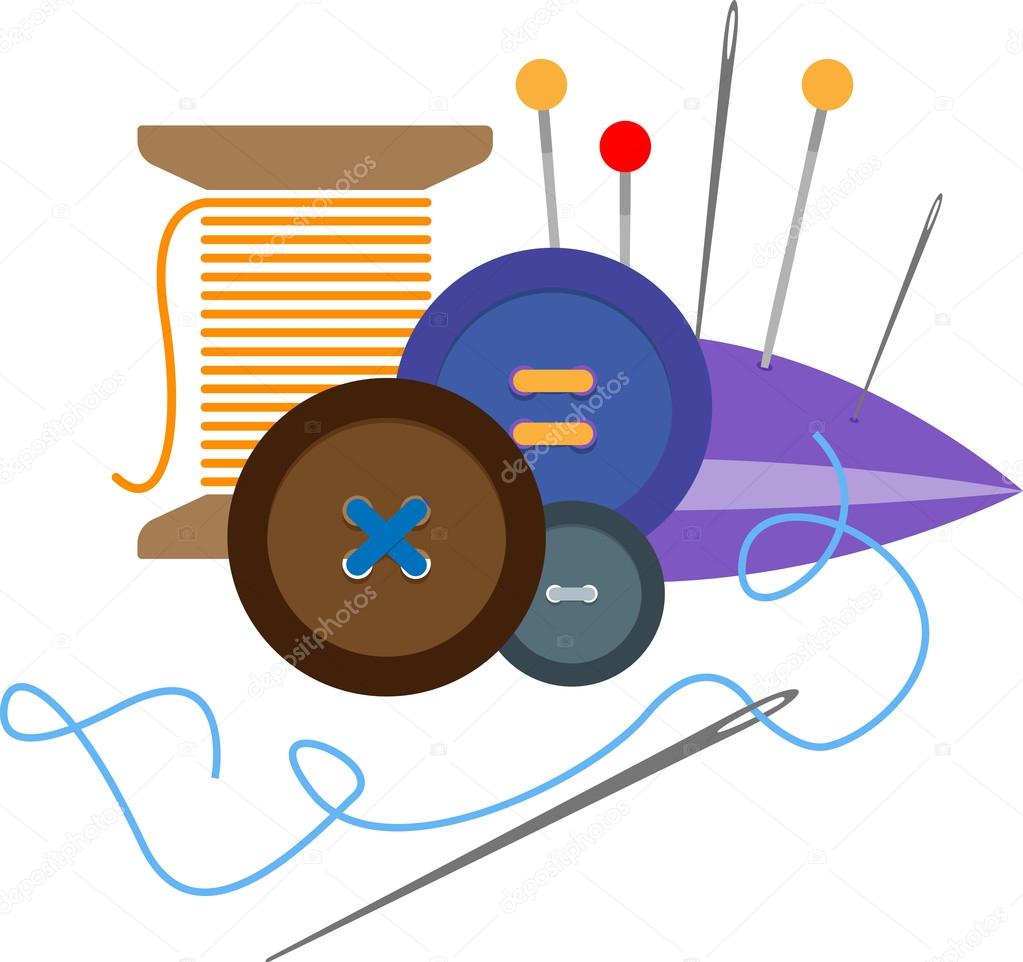 Graphic sewing tools — Stock Vector © panambapro 101989102