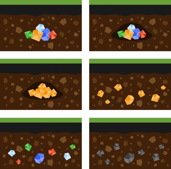 Набор слоев грунта — стоковый вектор