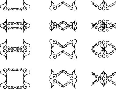 Vintage çiçek sembolleri