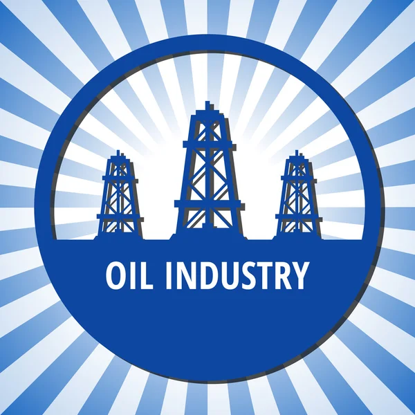 Эмблема нефтяной промышленности — стоковый вектор