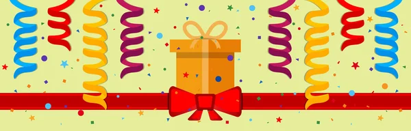 Fond festif avec boîte cadeau — Image vectorielle