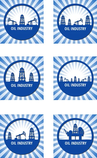 Emblema industria petrolera — Archivo Imágenes Vectoriales