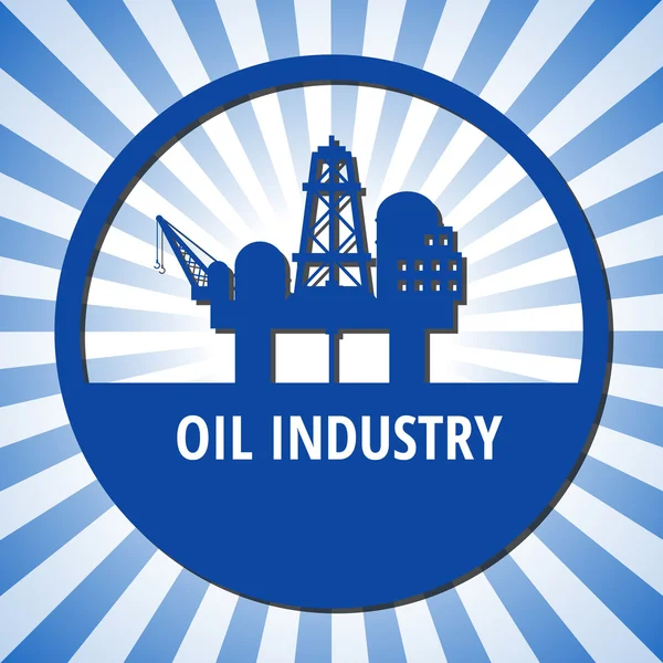 Эмблема нефтяной промышленности — стоковый вектор