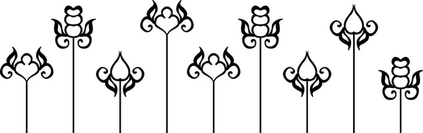 Fleur abstraite bordure — Image vectorielle