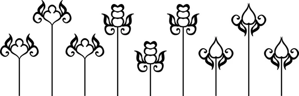 Fleur abstraite bordure — Image vectorielle