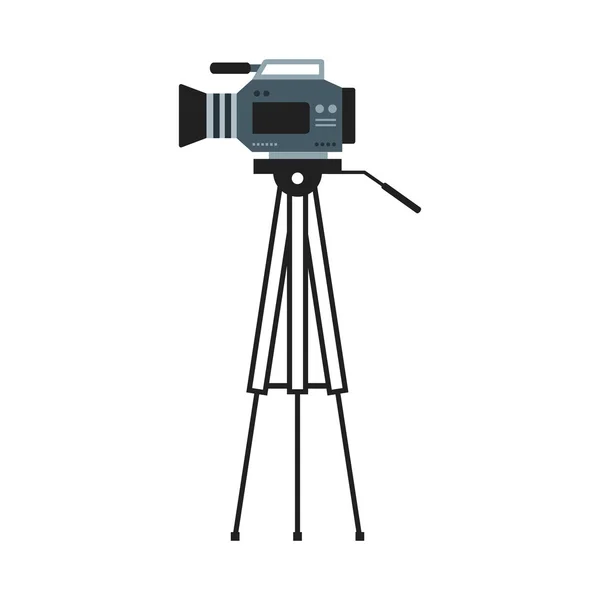 Immagine piatta della videocamera — Vettoriale Stock
