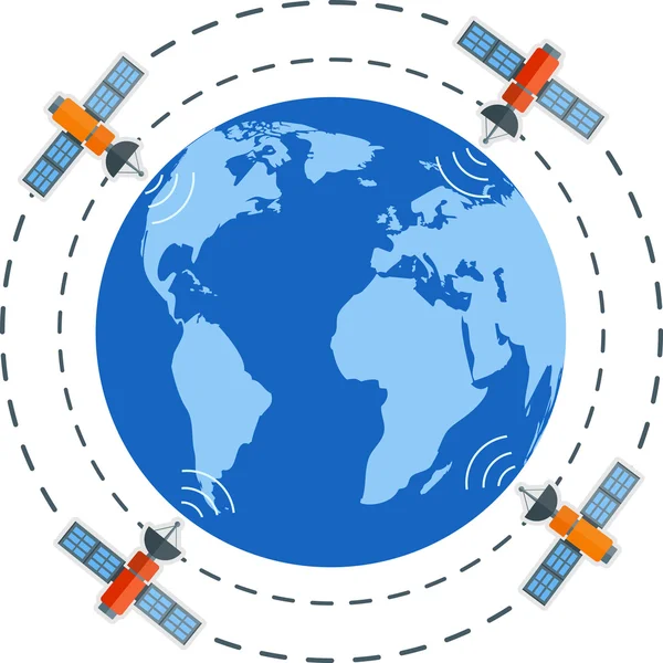 地球的平面图像 — 图库矢量图片