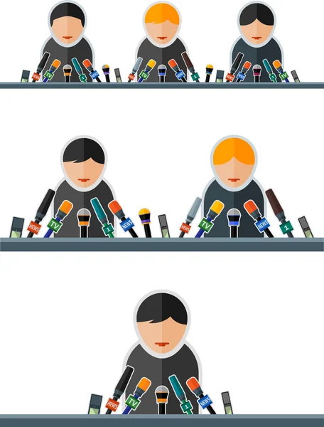 Set of flat  people — Stock Vector