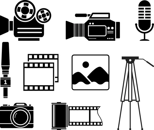 Set film items — Stockvector