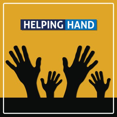 Yardım elini arka plan