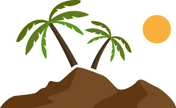 Image plate de l'île — Image vectorielle