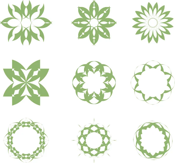 Floral symbols — Stock Vector