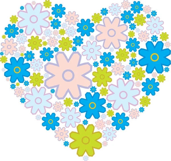 Flower heart — Stock Vector