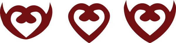 Symboles cardiaques — Image vectorielle