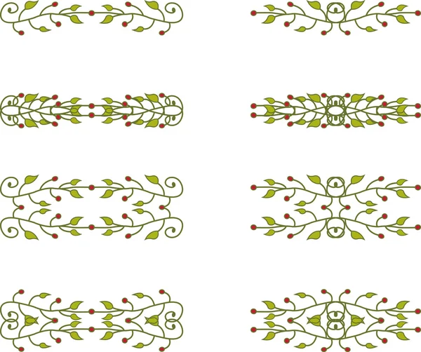 Éléments de branche florale — Image vectorielle