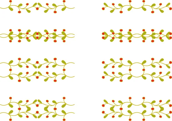 Floral branch elementen — Stockvector