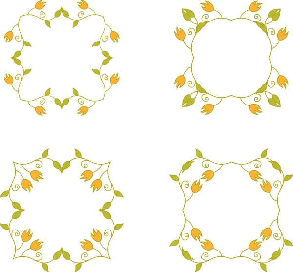 Floral branch frames — Stock Vector