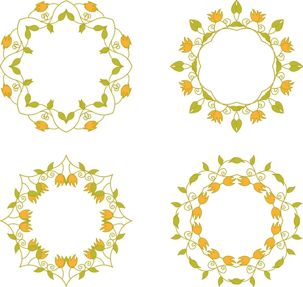 Floral branch frames — Stock Vector