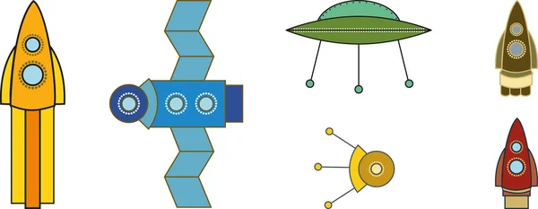 Naves espaciales — Archivo Imágenes Vectoriales