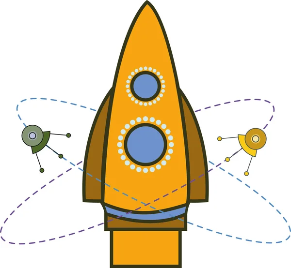 Pesawat luar angkasa. - Stok Vektor