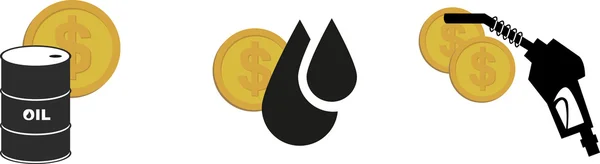 Oil money icon — Stock Vector
