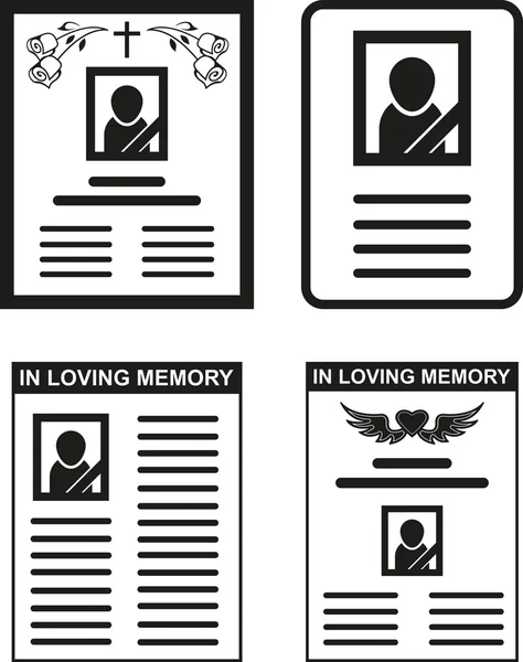 Obituario — Archivo Imágenes Vectoriales