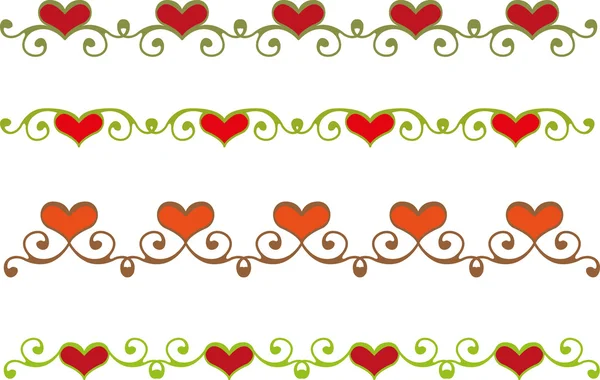 Floral heart border — Stock Vector