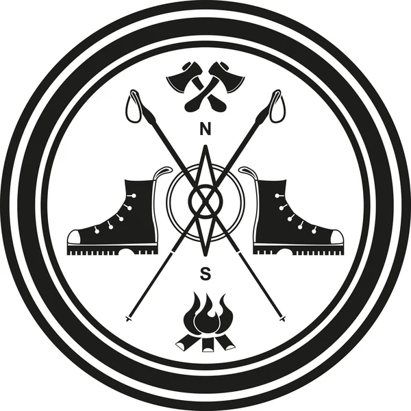 観光ロゴ — ストックベクタ