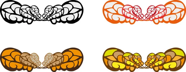 Elementos de pluma de encaje — Archivo Imágenes Vectoriales