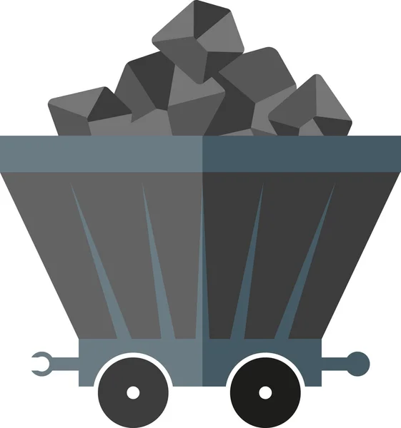 Carro del carbone — Vettoriale Stock