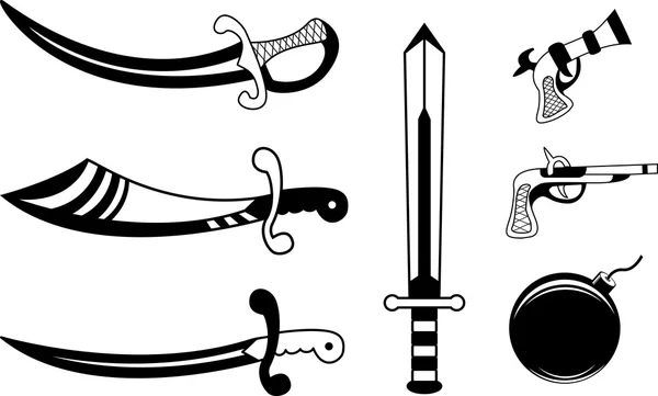 Armes pirates — Image vectorielle