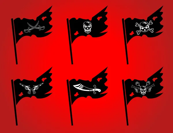 Pirate flags — Stock Vector