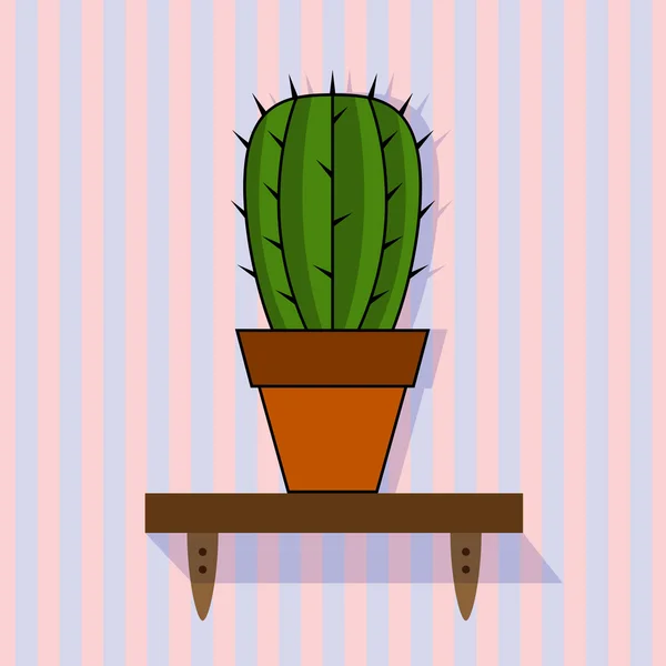 Estante con cactus — Archivo Imágenes Vectoriales