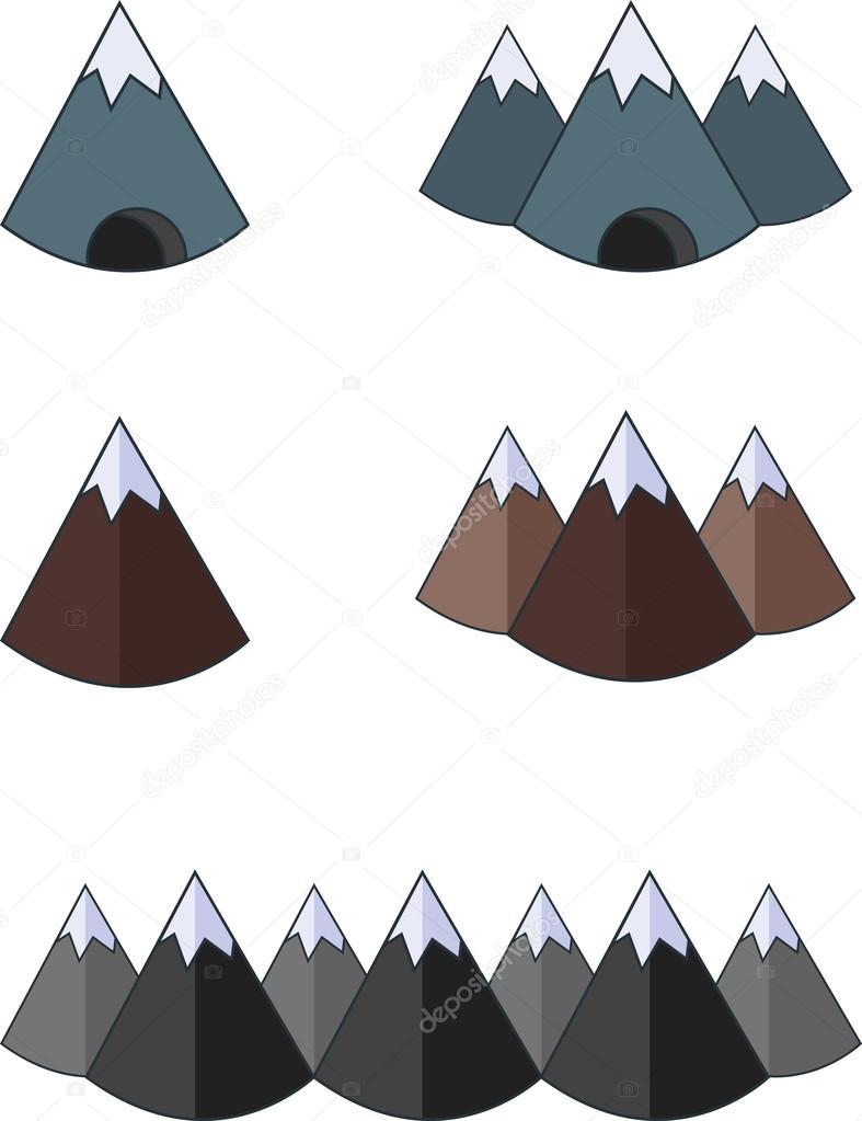 flat mountains icon