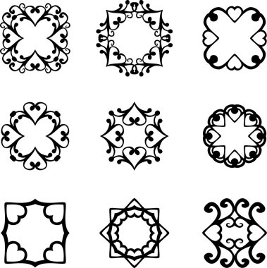 soyut vintage çerçeveler