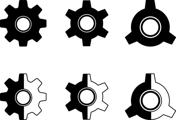 Conjunto de roda de engrenagem —  Vetores de Stock