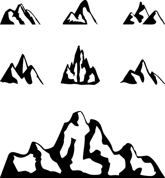 Set di montagne — Vettoriale Stock