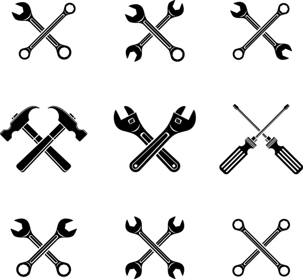 Set of tools symbol — Stock Vector