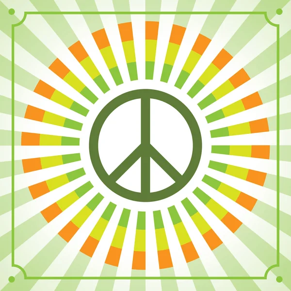 Friedenszeichen in Farbe — Stockvektor