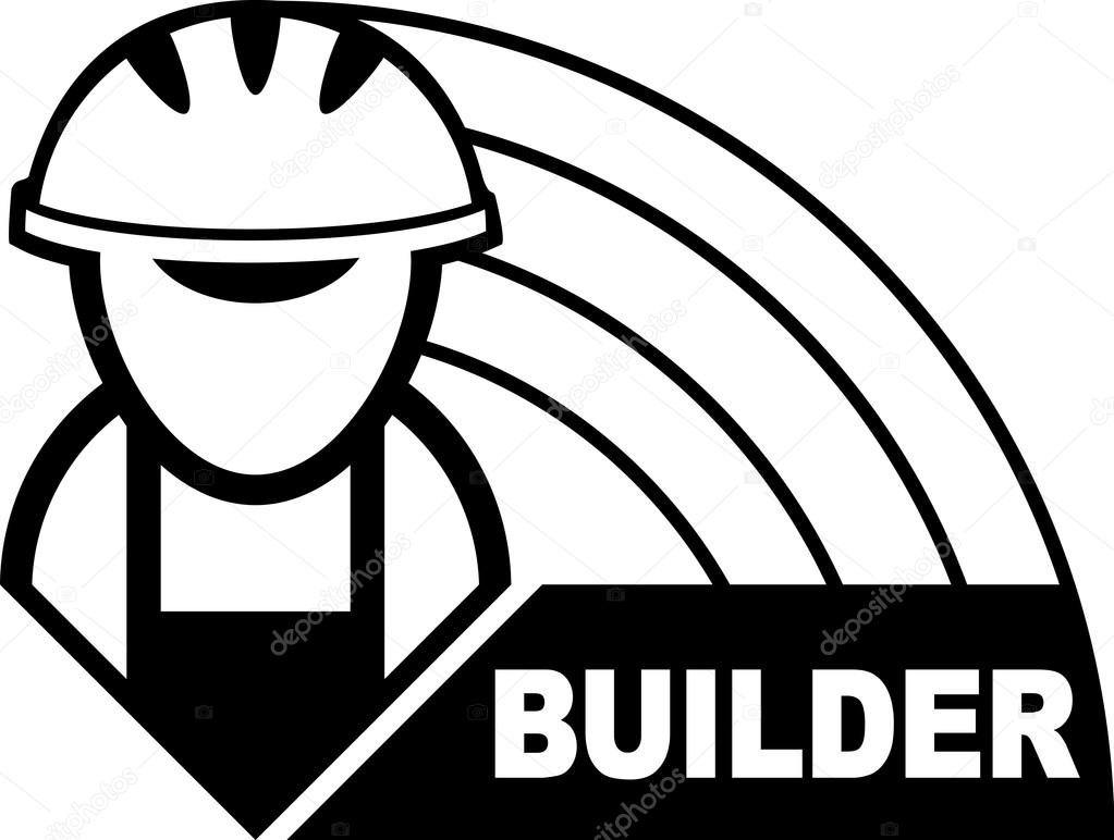 Abstract black symbol of the graphic builder