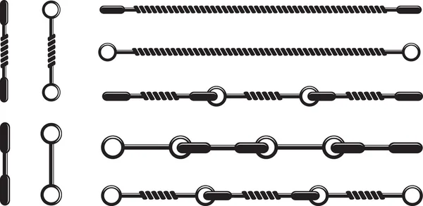 Cuerda con anillos — Archivo Imágenes Vectoriales