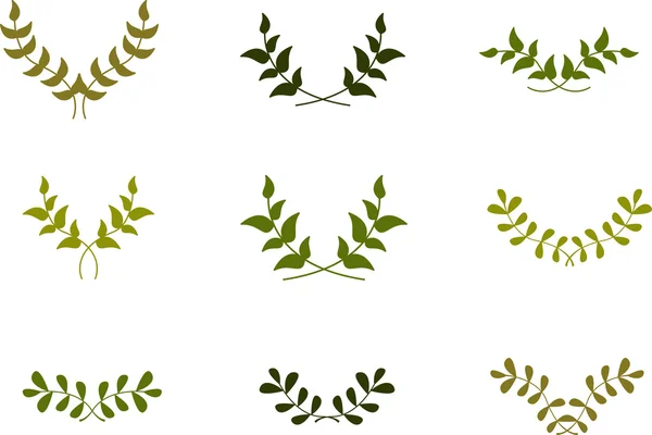 Set of wreath — Stock Vector