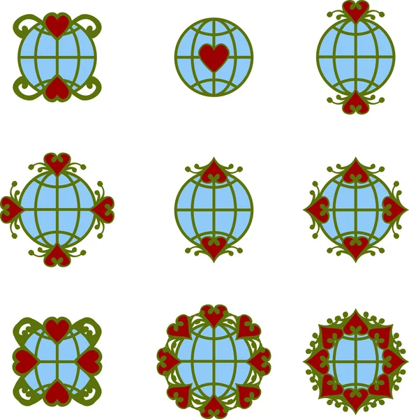 Conjunto de tierra — Archivo Imágenes Vectoriales