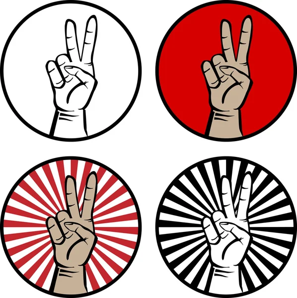 Set of peace sign — Stock Vector