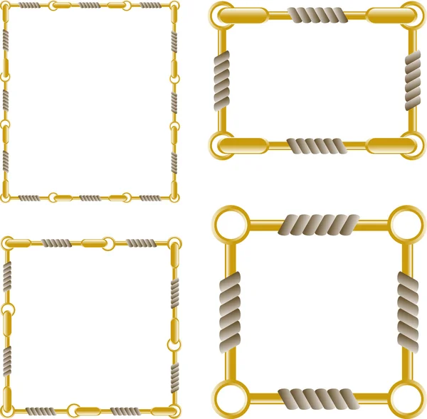 Square chain frames — Stock Vector