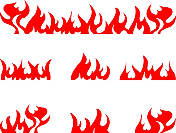 Set of fire — Stock Vector