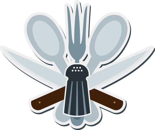 Emblema de cocina abstracta — Vector de stock