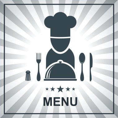 çizgili bir arka plan üstünde yemek listesi